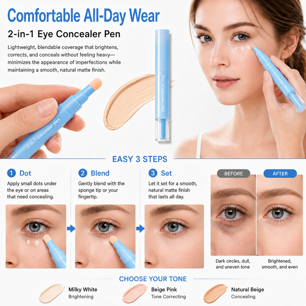 2-in-1 Eye Concealer Pen