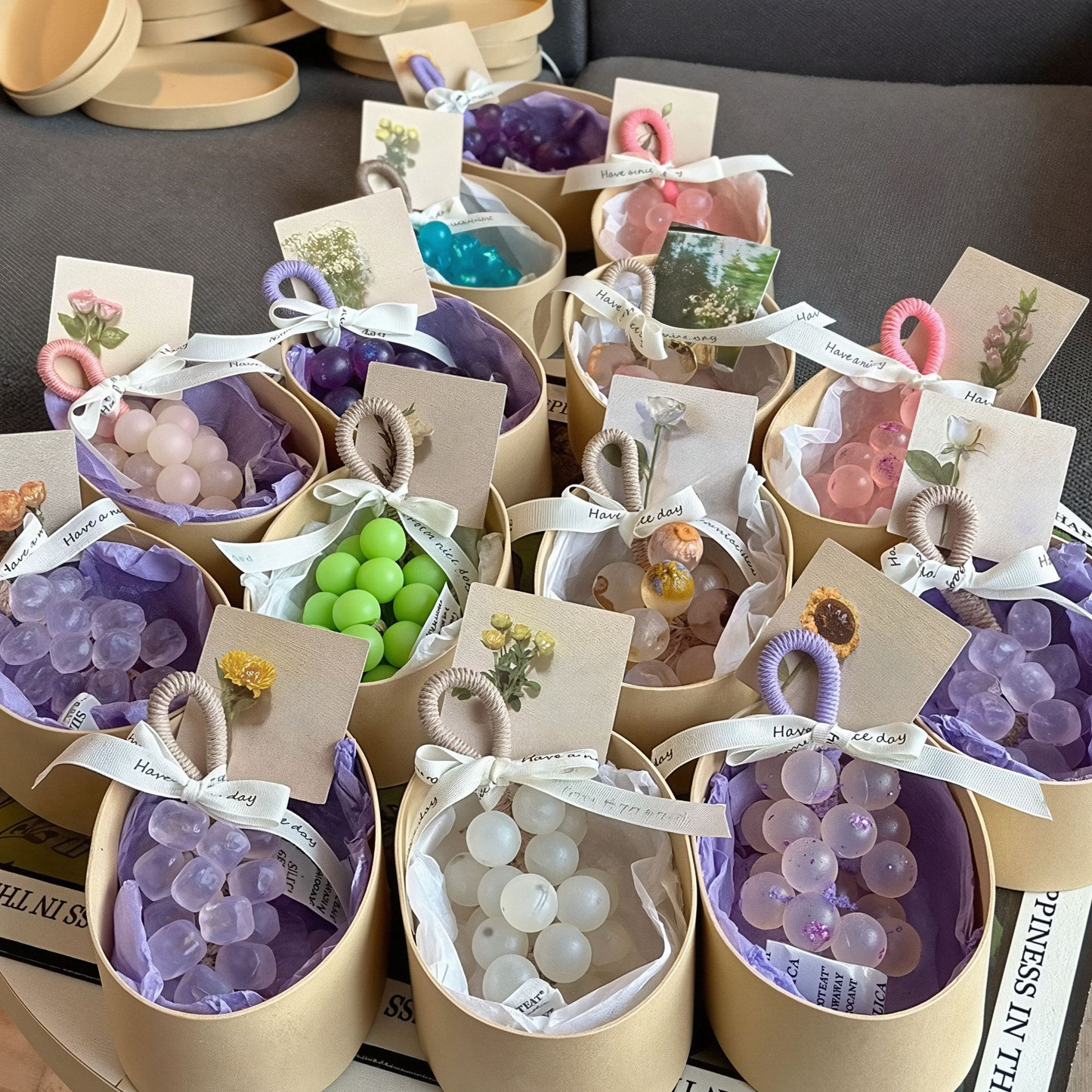 Handmade Grape Cluster Soap – Natural, Fragrant, Decorative Bath Soap, Also Usable as Aromatherapy