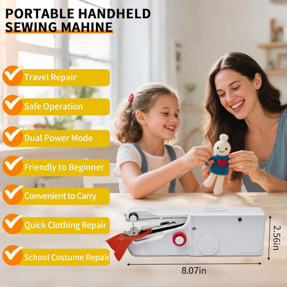🧵Handheld Electric Mini Sewing Machine – Great for Kids’ Hands-On Learning and Adults’ Clothing Repairs!