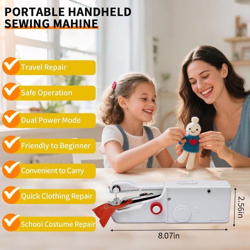 🧵Handheld Electric Mini Sewing Machine – Great for Kids’ Hands-On Learning and Adults’ Clothing Repairs!