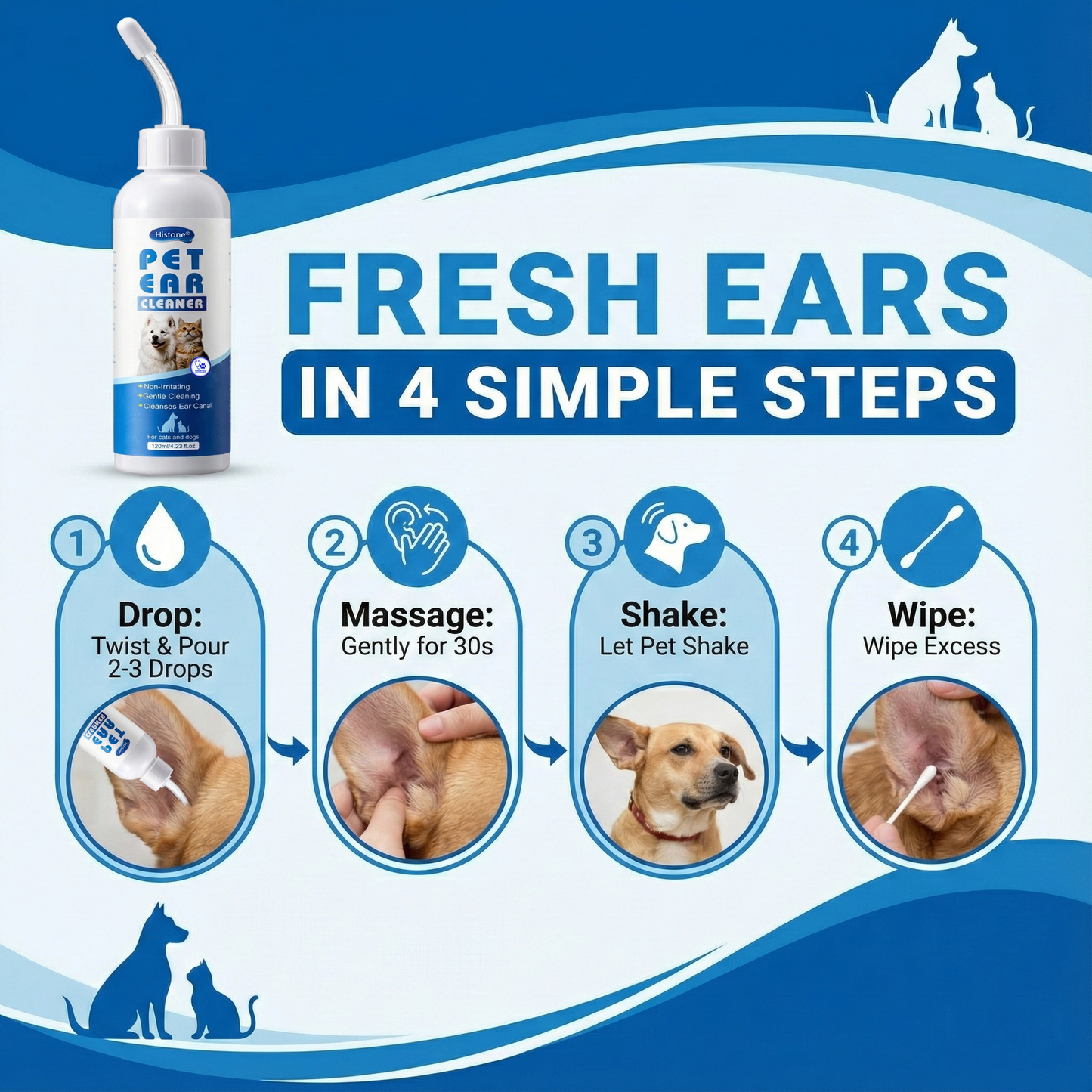 🎉New Year Sale | Histone® Pet Ear Cleaner 50% OFF🎁