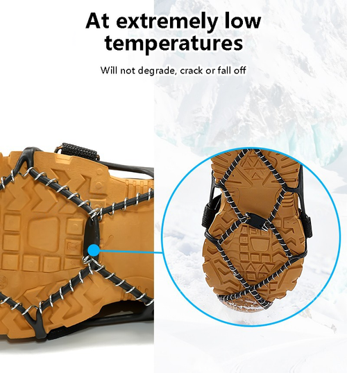 360° Traction Cleats – Stainless Steel Coils, Easy-On Fit, All-Terrain Anti-Slip