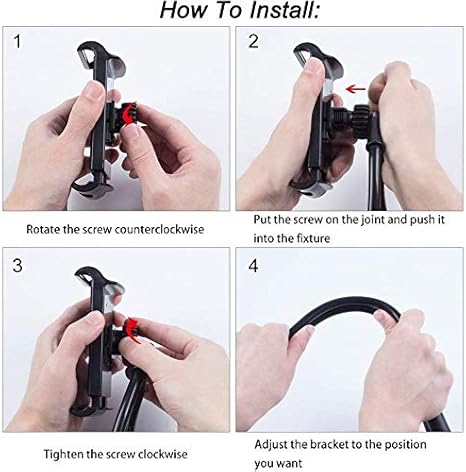 Upgraded Hands-Free Neck Phone Holder for Bed & Table, 360° Rotation, 70cm, 4.7''–6.7''