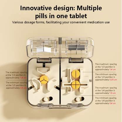 💊 Portable Double-Layer Sealed Pill Cutter