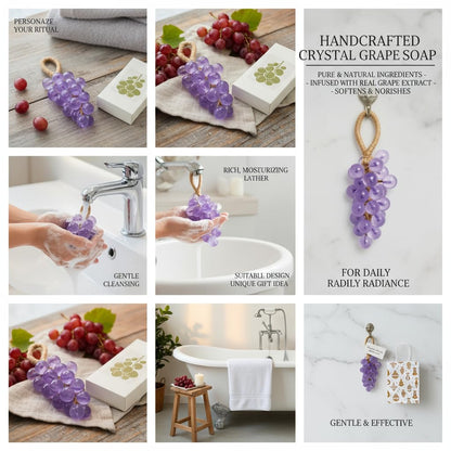Handmade Grape Cluster Soap – Natural, Fragrant, Decorative Bath Soap, Also Usable as Aromatherapy