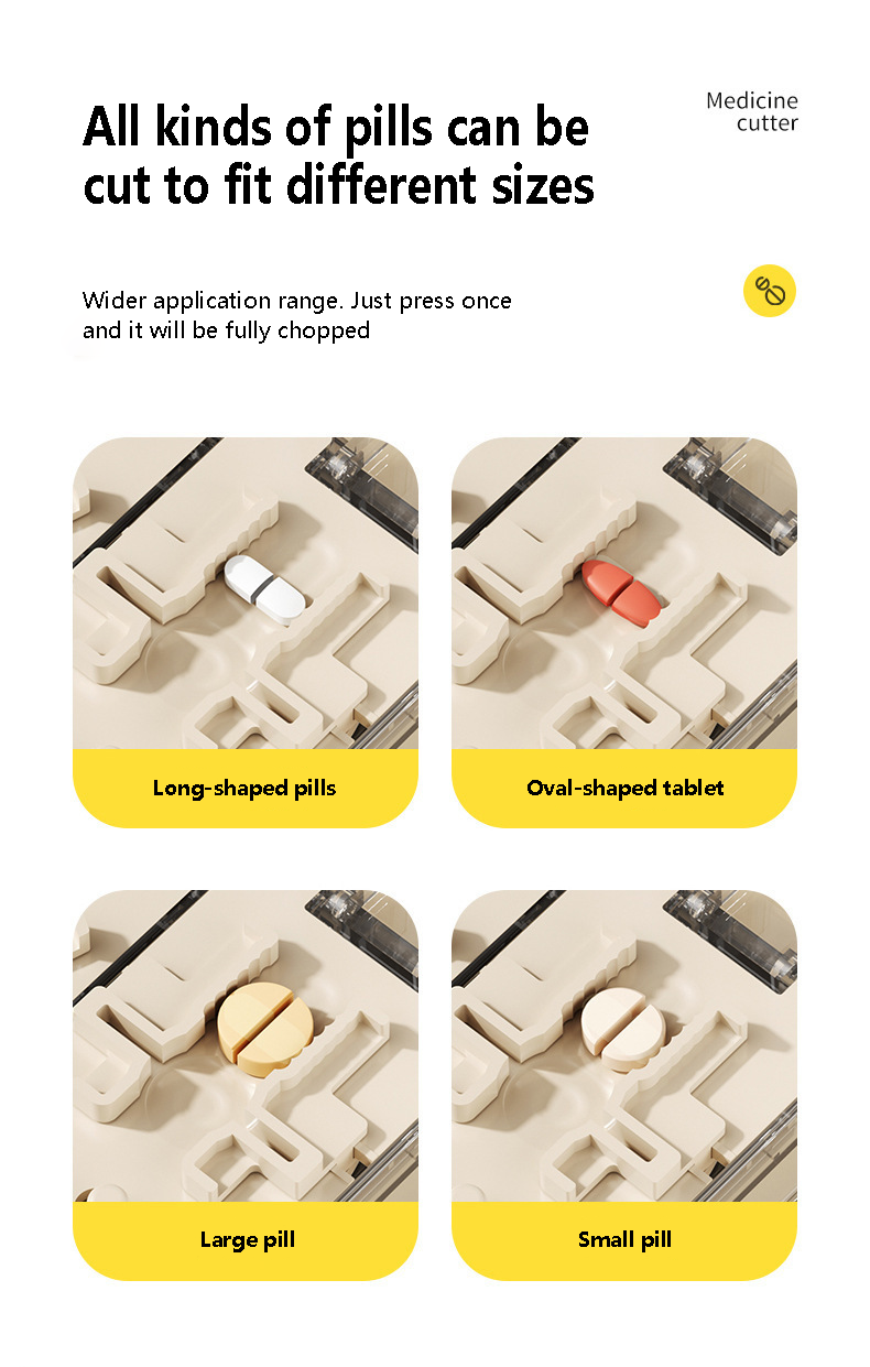 💊 Portable Double-Layer Sealed Pill Cutter