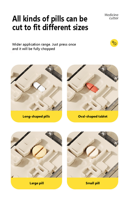 💊 Portable Double-Layer Sealed Pill Cutter