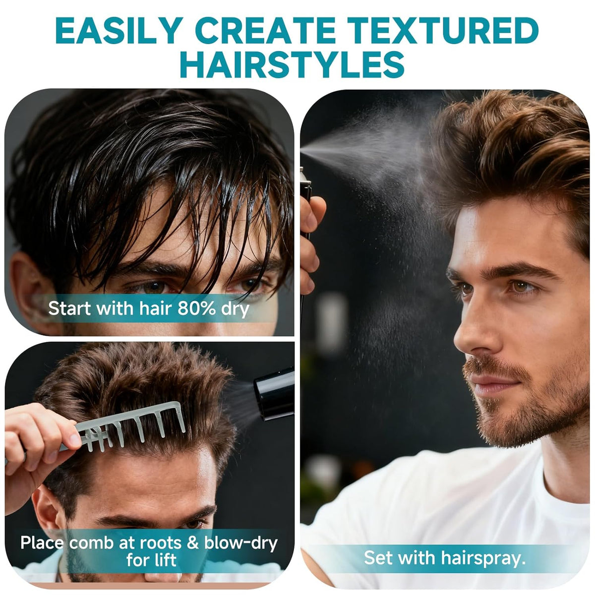 Men's Hairstyling Comb