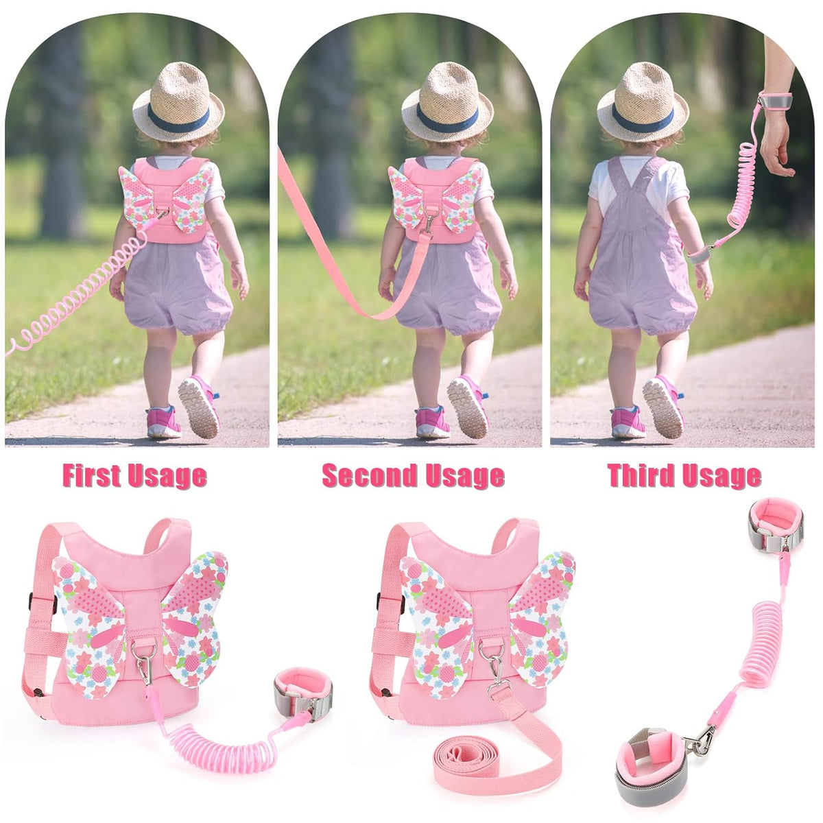 👶 Toddler Leash + Anti-Lost Wrist Link Keep your child safe while giving them the freedom to explore!
