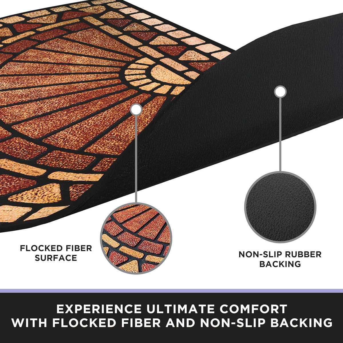 Welcome in Style Front Door Mat – Low Pile, Anti-Slip, Dirt-Trapping Doormat