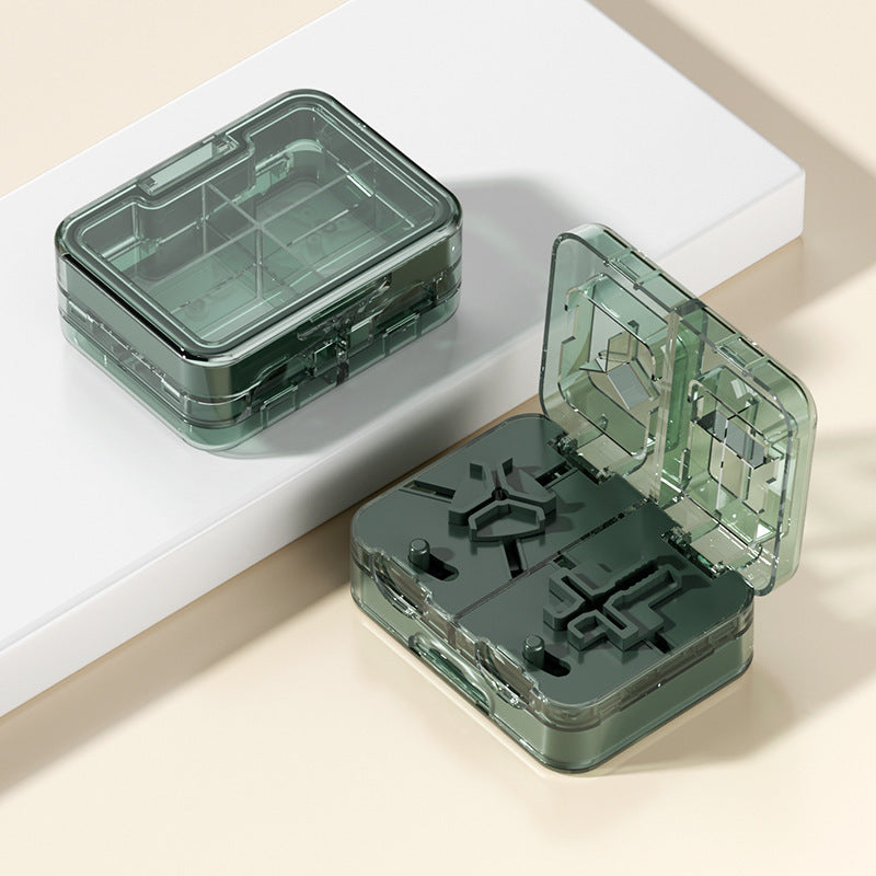 💊 Portable Double-Layer Sealed Pill Cutter