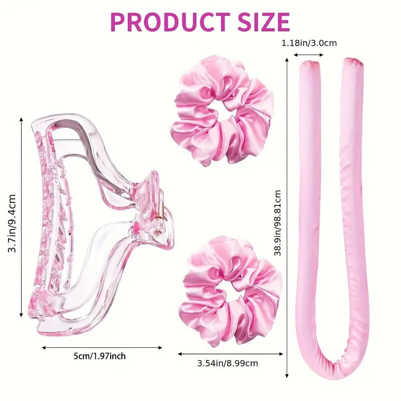🌸 Heatless Curling Rod — Wake Up to Effortless, Natural Curls Without Heat Damage!