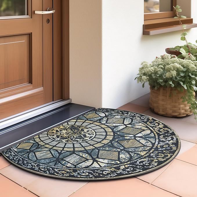 Welcome in Style Front Door Mat – Low Pile, Anti-Slip, Dirt-Trapping Doormat