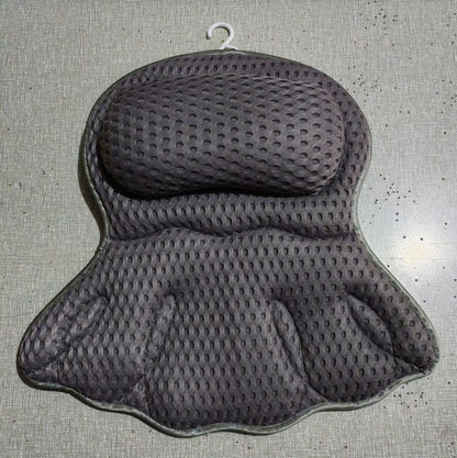 ⭐Luxury 4D Mesh Bath Pillow for Tub – Soft Headrest with Strong Suction Cups