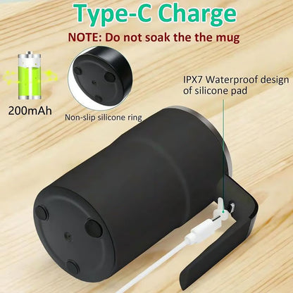 💥Christmas Sale 40% ☕🔋Rechargeable Automatic Magnetic Stirring Coffee Mug Set⚡
